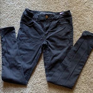 American Eagle super super stretch black jeggings